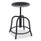 NPS 6800 Series Height Adjustable Metal Seat Swivel Stool, Supports Up To 300 Lb, 18" To 24" Seat Height, Black Seat/base