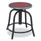 NPS 6800 Series Height Adjustable Metal Seat Stool, Supports Up To 300 Lb, 18" To 24" Seat Height, Burgundy Seat, Black Base