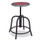 NPS 6800 Series Height Adjustable Metal Seat Stool, Supports Up To 300 Lb, 18" To 24" Seat Height, Burgundy Seat, Black Base