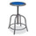 NPS 6800 Series Height Adjustable Metal Seat Stool, Supports Up To 300 Lb, 18" To 24" Seat Height, Persian Blue Seat/gray Base