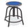 NPS 6800 Series Height Adjustable Metal Seat Stool, Supports Up To 300 Lb, 18" To 24" Seat Height, Persian Blue Seat/black Base