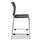 NPS Cafetorium Counter Height Stool, Supports Up To 300 Lb, 24" Seat Height, Black Seat, Black Back, Chrome Base