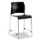 NPS Cafetorium Counter Height Stool, Supports Up To 300 Lb, 24" Seat Height, Black Seat, Black Back, Chrome Base
