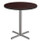 NPS Cafe Table, 36" Diameter X 42h, Round Top/x-base, Mahogany Top, Gray Base