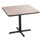 NPS Cafe Table, 36w X 36d X 30h, Square Top/x-base, Gray Nebula Top, Black Base