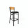 JMC Furniture Circle Series Barstool, Supports Up To 300 Lb, 28.5" Seat Height, Black Seat, Natural Back, Black Base