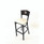 JMC Furniture Circle Series Barstool, Supports Up To 300 Lb, 28.5" Seat Height, Cream Seat, Dark Walnut Back, Black Base