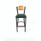 JMC Furniture Circle Series Barstool, Supports Up To 300 Lb, 28.5" Seat Height, Green Seat, Natural Back, Black Base