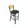 JMC Furniture Eagle Series Barstool, Supports Up To 300 Lb, 28.5" Seat Height, Black Seat, Natural Back, Black Base