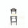 JMC Furniture Eagle Series Barstool, Supports Up To 300 Lb, 28.5" Seat Height, Cream Seat, Dark Walnut Back, Black Base