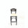 JMC Furniture Eagle Series Barstool, Supports Up To 300 Lb, 28.5" Seat Height, Cream Seat, Dark Walnut Back, Black Base
