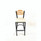 JMC Furniture Eagle Series Barstool, Supports Up To 300 Lb, 28.5" Seat Height, Cream Seat, Natural Back, Black Base