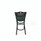 JMC Furniture Eagle Series Barstool, Supports Up To 300 Lb, 28.5" Seat Height, Green Seat, Dark Mahogany Back, Black Base