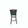 JMC Furniture Eagle Series Barstool, Supports Up To 300 Lb, 28.5" Seat Height, Green Seat, Dark Walnut Back, Black Base