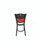 JMC Furniture Eagle Series Barstool, Supports Up To 300 Lb, 28.5" Seat Height, Red Seat, Dark Mahogany Back, Black Base
