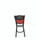 JMC Furniture Eagle Series Barstool, Supports Up To 300 Lb, 28.5" Seat Height, Red Seat, Dark Walnut Back, Black Base