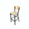 JMC Furniture Eagle Series Barstool, Supports Up To 300 Lb, 28.5" Seat Height, Taupe Seat, Natural Back, Black Base