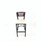 JMC Furniture Jones River Series Barstool, Supports Up To 300 Lb, 28.5" Seat Height, Cream Seat, Dark Mahogany Back, Black Base