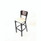 JMC Furniture Jones River Series Barstool, Supports Up To 300 Lb, 28.5" Seat Height, Cream Seat, Dark Mahogany Back, Black Base