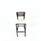 JMC Furniture Jones River Series Barstool, Supports Up To 300 Lb, 28.5" Seat Height, Cream Seat, Dark Mahogany Back, Black Base
