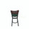JMC Furniture Jones River Series Barstool, Supports Up To 300 Lb, 28.5" Seat Height, Green Seat, Dark Mahogany Back, Black Base