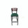 JMC Furniture Jones River Series Barstool, Supports Up To 300 Lb, 28.5" Seat Height, Green Seat, Dark Mahogany Back, Black Base
