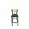 JMC Furniture Jones River Series Barstool, Supports Up To 300 Lb, 28.5" Seat Height, Green Seat, Natural Back, Black Base