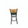 JMC Furniture Jones River Series Barstool, Supports Up To 300 Lb, 28.5" Seat Height, Green Seat, Natural Back, Black Base