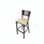 JMC Furniture Jones River Series Barstool, Supports Up To 300 Lb, 28.5" Seat Height, Taupe Seat, Dark Mahogany Back, Black Base
