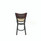 JMC Furniture Jones River Series Barstool, Supports Up To 300 Lb, 28.5" Seat Height, Taupe Seat, Dark Mahogany Back, Black Base