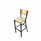 JMC Furniture Jones River Series Barstool, Supports Up To 300 Lb, 28.5" Seat Height, Taupe Seat, Natural Back, Black Base