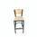 JMC Furniture Jones River Series Barstool, Supports Up To 300 Lb, 28.5" Seat Height, Taupe Seat, Natural Back, Black Base
