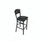 JMC Furniture Liberty Series Barstool, Supports Up To 300 Lb, 28.5" Seat Height, Black Seat, Dark Mahogany Back, Black Base