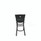 JMC Furniture Liberty Series Barstool, Supports Up To 300 Lb, 28.5" Seat Height, Black Seat, Dark Mahogany Back, Black Base