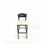JMC Furniture Liberty Series Barstool, Supports Up To 300 Lb, 28.5" Seat Height, Cream Seat, Dark Mahogany Back, Black Base