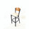 JMC Furniture Liberty Series Barstool, Supports Up To 300 Lb, 28.5" Seat Height, Cream Seat, Natural Back, Black Base