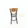 JMC Furniture Liberty Series Barstool, Supports Up To 300 Lb, 28.5" Seat Height, Cream Seat, Natural Back, Black Base