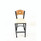JMC Furniture Liberty Series Barstool, Supports Up To 300 Lb, 28.5" Seat Height, Cream Seat, Natural Back, Black Base