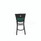 JMC Furniture Liberty Series Barstool, Supports Up To 300 Lb, 28.5" Seat Height, Green Seat, Dark Mahogany Back, Black Base