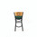 JMC Furniture Liberty Series Barstool, Supports Up To 300 Lb, 28.5" Seat Height, Green Seat, Natural Back, Black Base