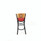 JMC Furniture Liberty Series Barstool, Supports Up To 300 Lb, 28.5" Seat Height, Red Seat, Natural Back, Black Base