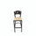 JMC Furniture Liberty Series Barstool, Supports Up To 300 Lb, 28.5" Seat Height, Taupe Seat, Dark Mahogany Back, Black Base