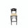 JMC Furniture Liberty Series Barstool, Supports Up To 300 Lb, 28.5" Seat Height, Taupe Seat, Dark Mahogany Back, Black Base