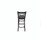 JMC Furniture X Series Barstool, Supports Up To 300 Lb, 29.5" Seat Height, Black Seat, Black Back, Black Base