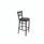 JMC Furniture X Series Barstool, Supports Up To 300 Lb, 29.5" Seat Height, Black Seat, Black Back, Black Base