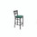 JMC Furniture X Series Barstool, Supports Up To 300 Lb, 29.5" Seat Height, Green Seat, Black Back, Black Base