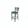 JMC Furniture X Series Barstool, Supports Up To 300 Lb, 29.5" Seat Height, Green Seat, Black Back, Black Base
