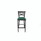 JMC Furniture X Series Barstool, Supports Up To 300 Lb, 29.5" Seat Height, Green Seat, Black Back, Black Base