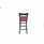 JMC Furniture X Series Barstool, Supports Up To 300 Lb, 29.5" Seat Height, Red Seat, Black Back, Black Base