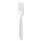 SOLO Impress Heavyweight Full-length Polystyrene Cutlery, Fork, Plastic, White, 100/box, 10 Boxes/carton